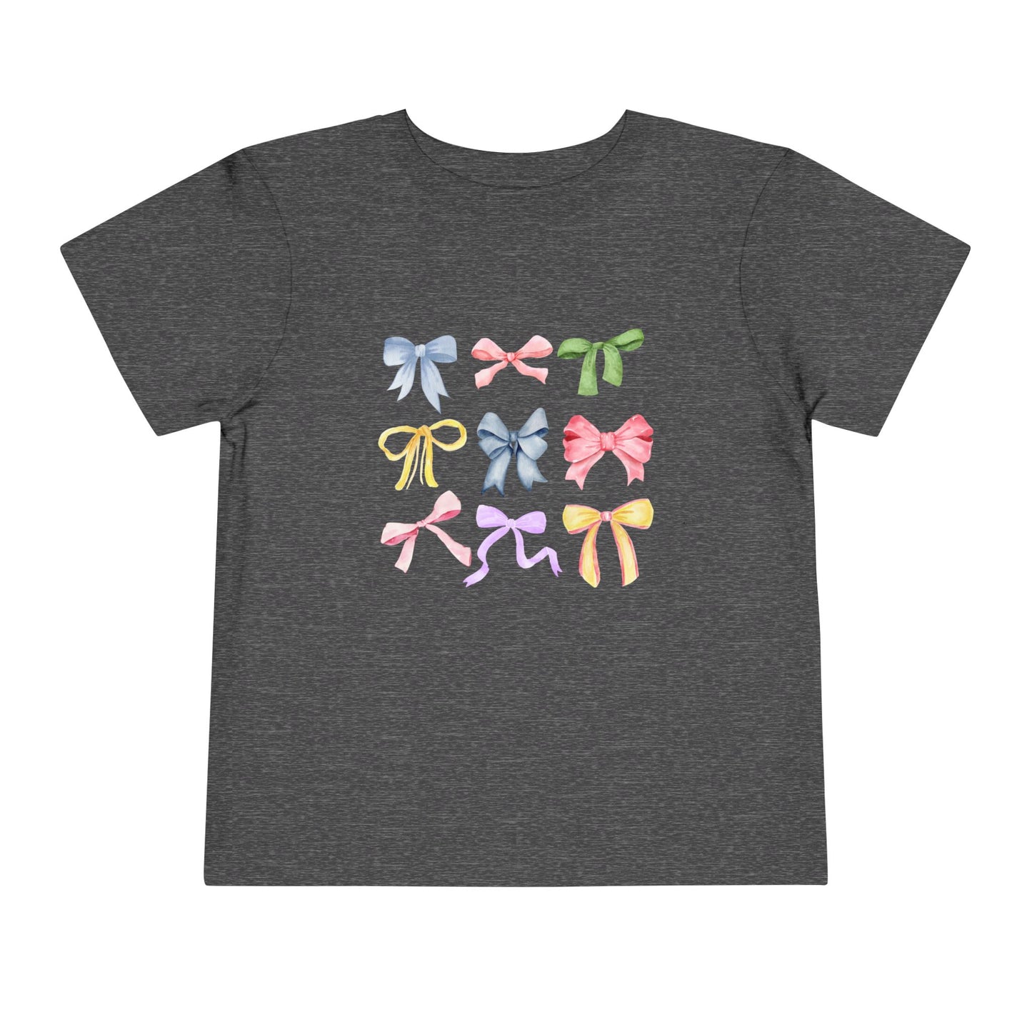 Toddler Colorful Bow Coquette Tee