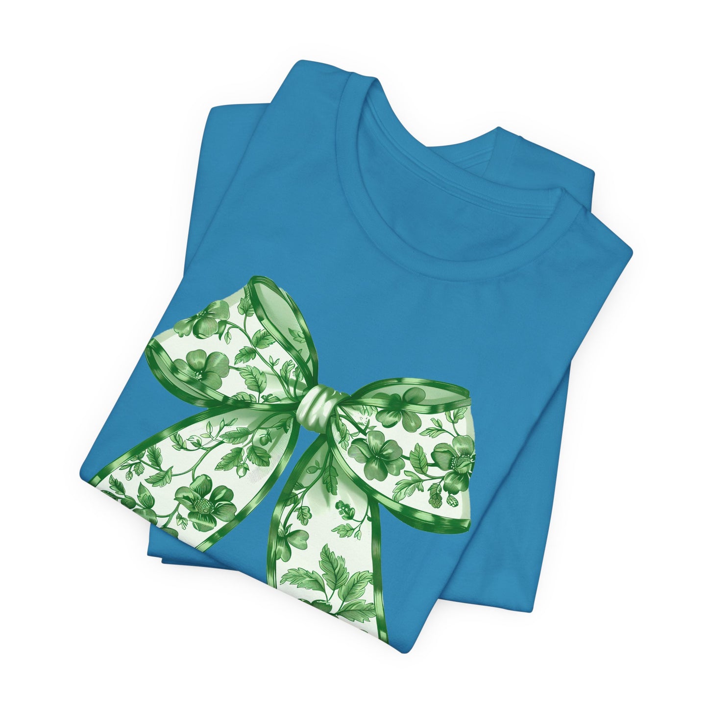 Green Chinoiserie Bow Adult Tee