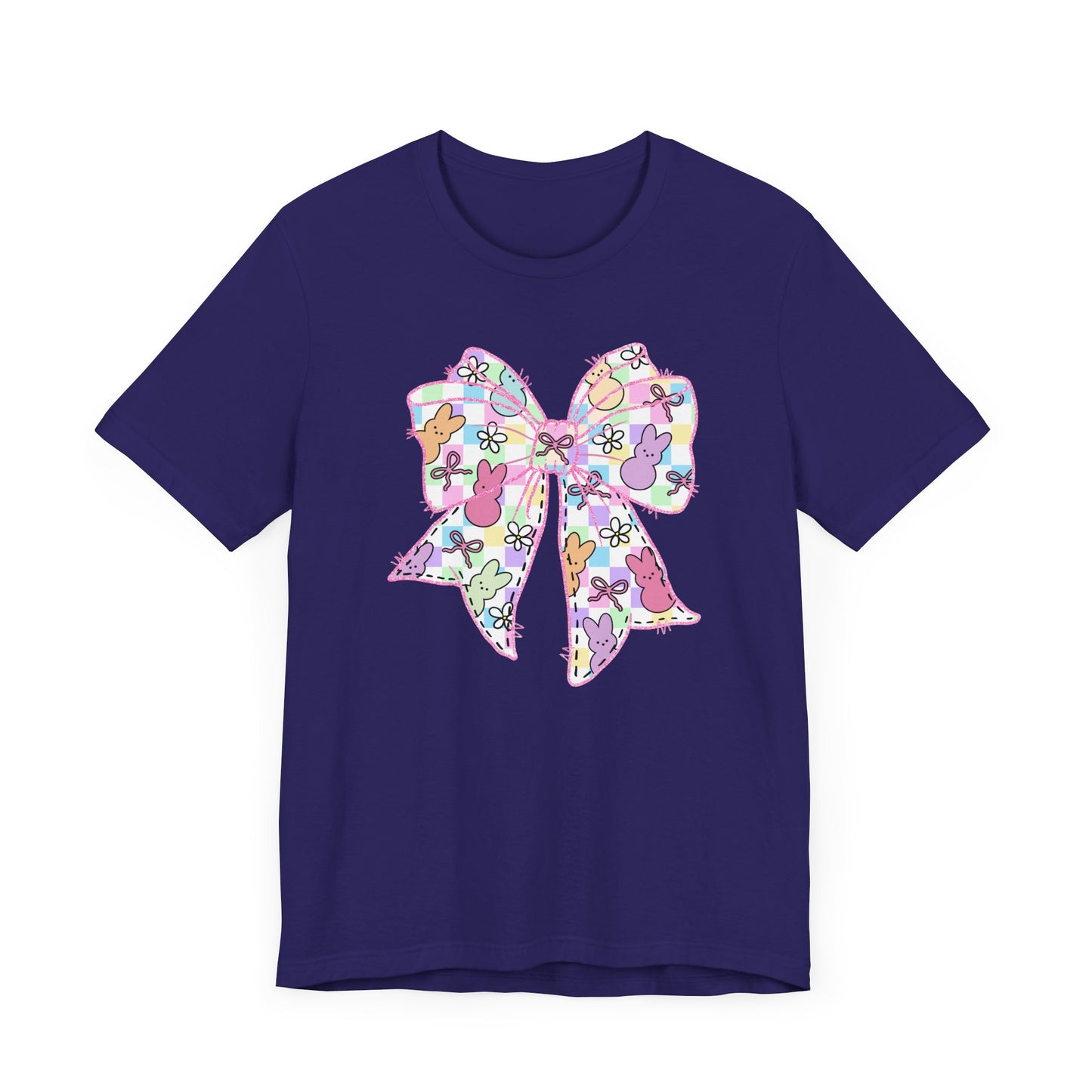 Easter Peeps Coquette Bow Adult Tee