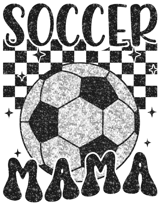 Soccer Mama Glitter DTF Transfer