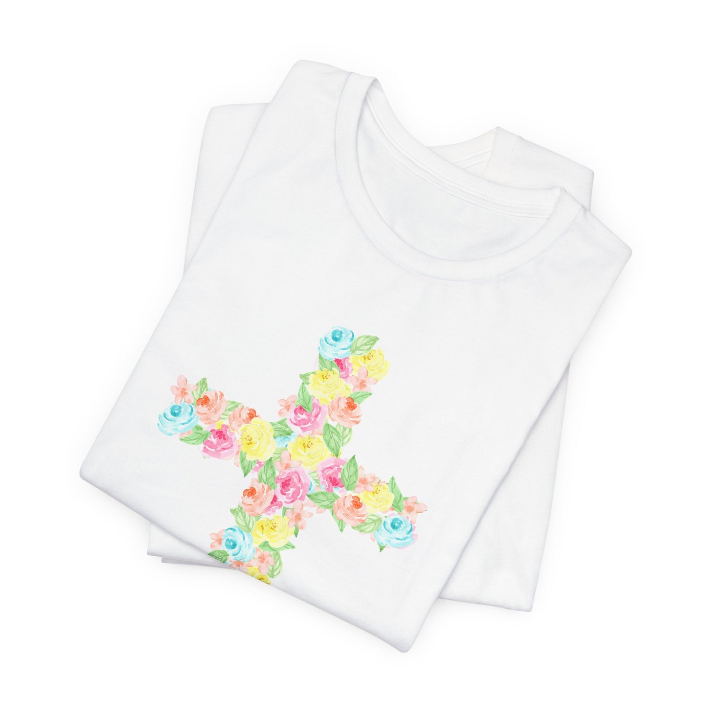 Floral Cross Adult Tee