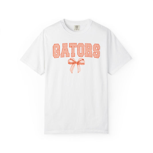 Gators Gingham Bow DTF Transfer