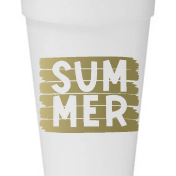 Summer Sketch Styrofoam Cups