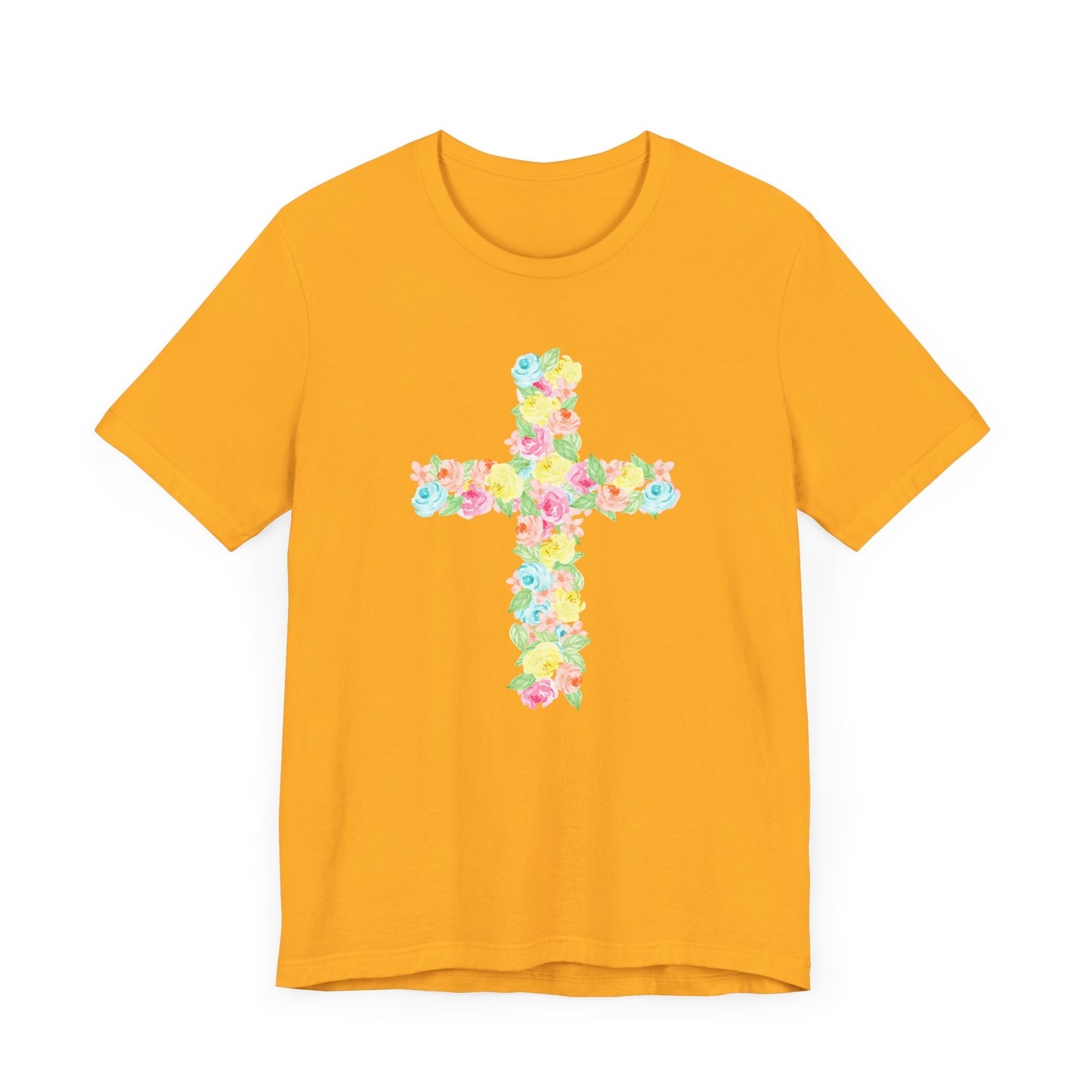 Floral Cross Adult Tee
