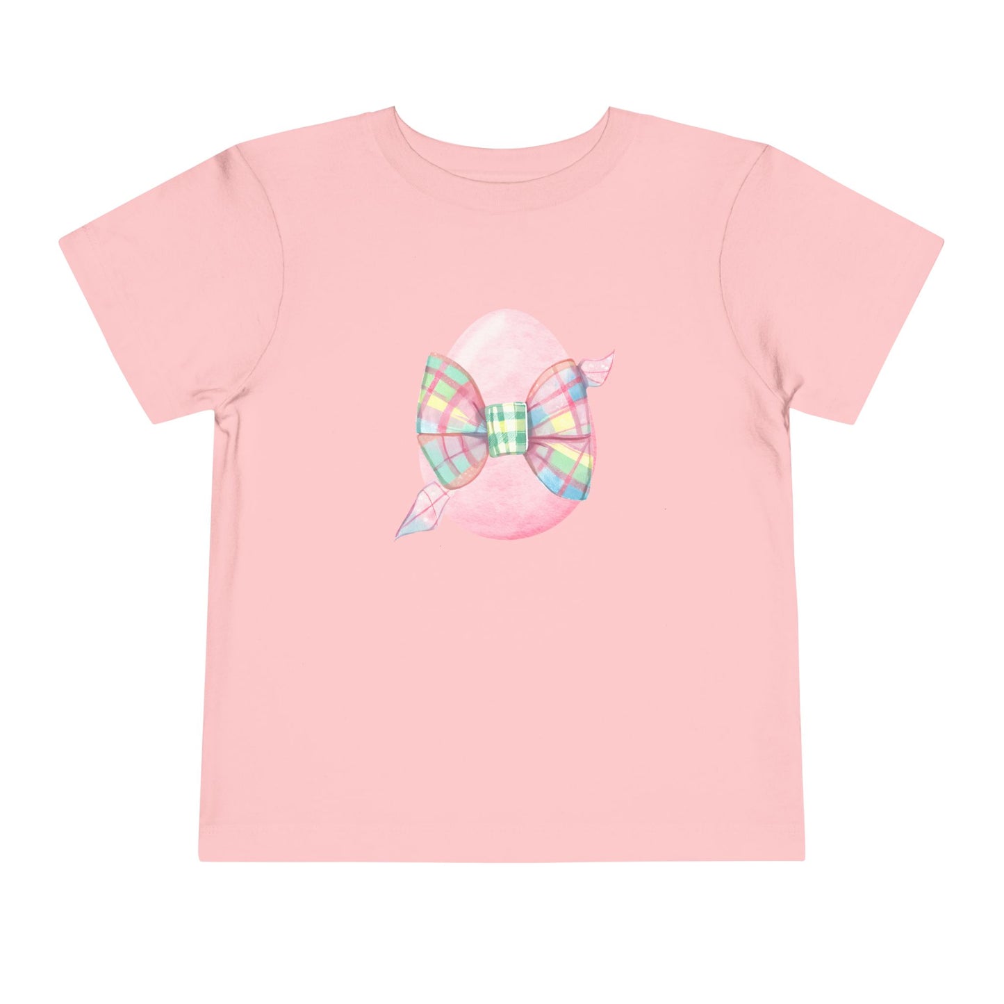 Plaid Bow Easter Egg Toddler Tee