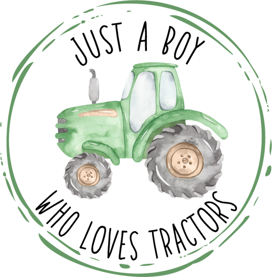 Just a Boy Who Loves Tractors DTF Transfer