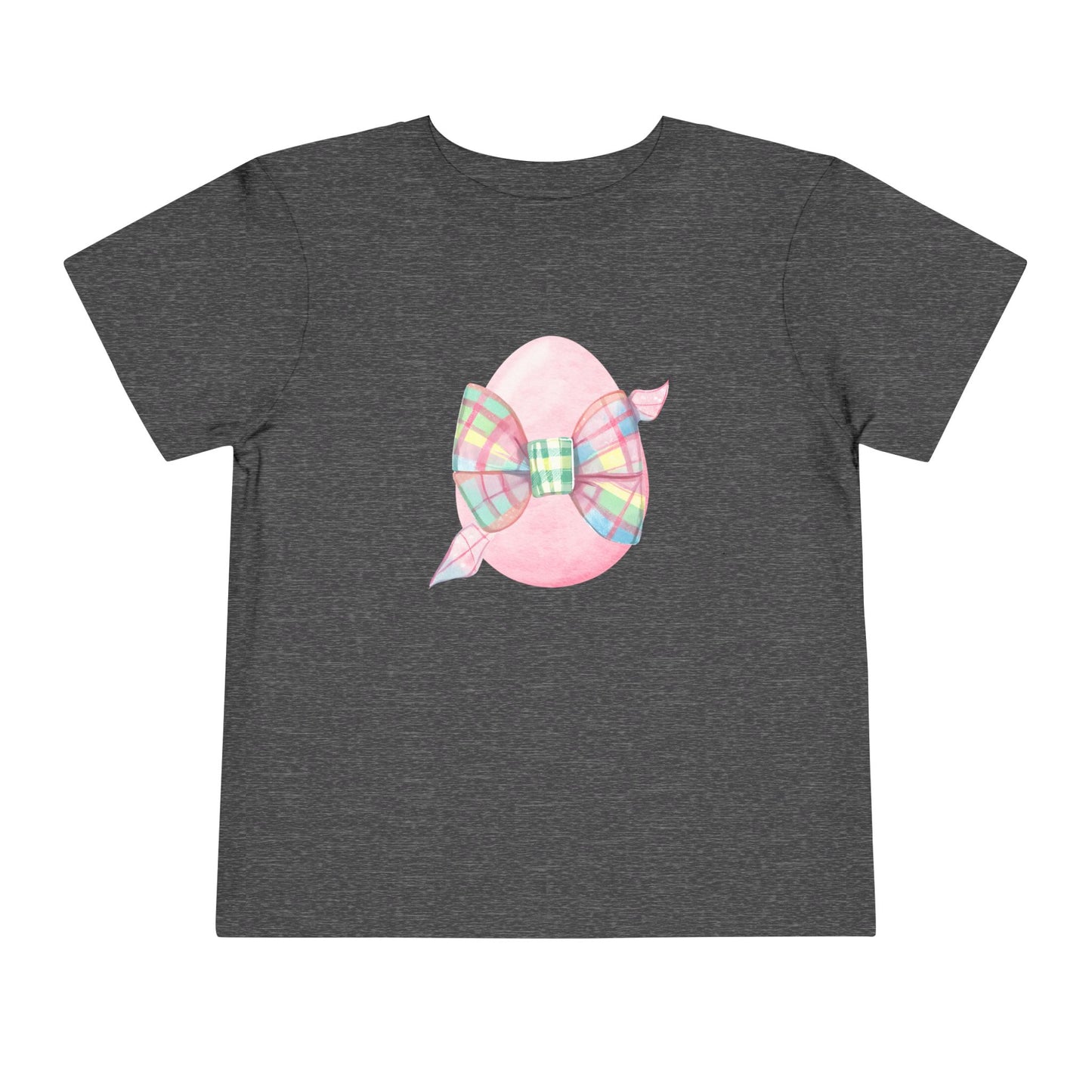 Plaid Bow Easter Egg Toddler Tee