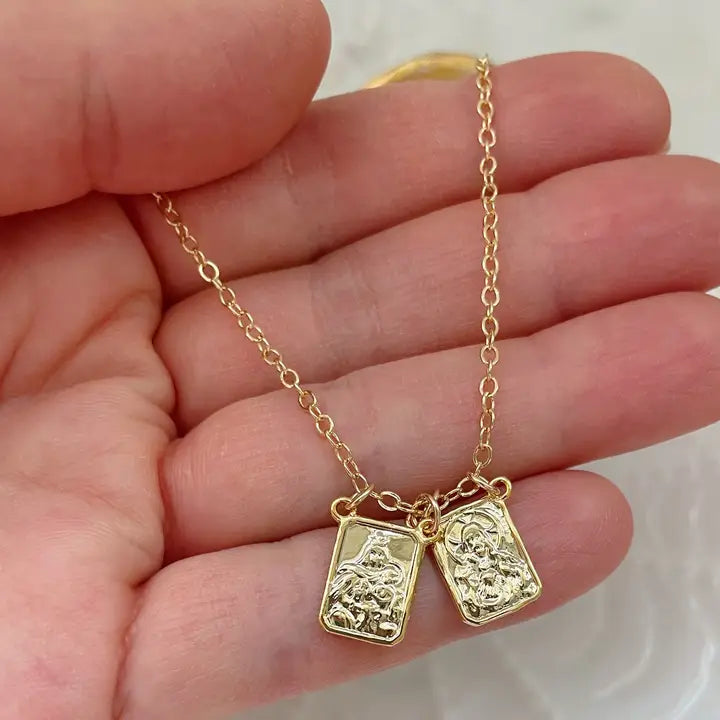 Gold Scapular Necklace