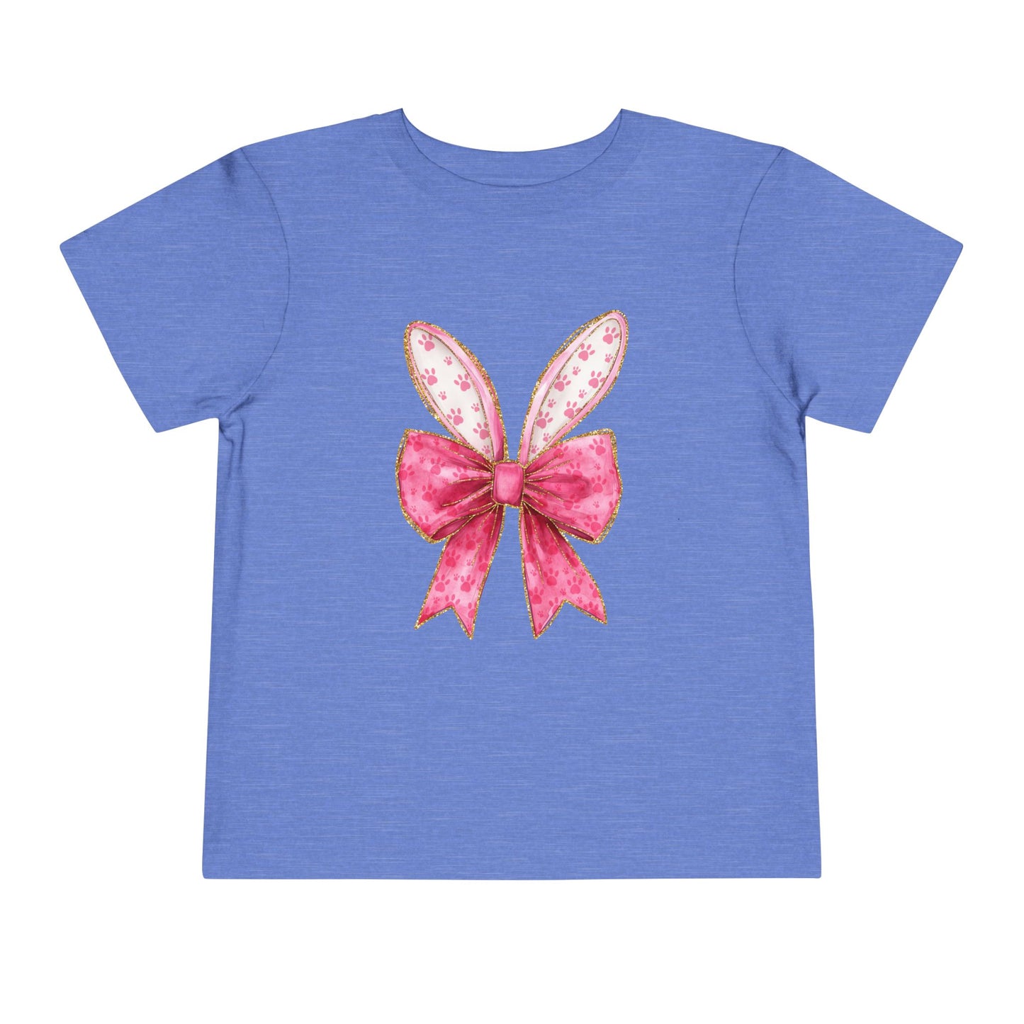 Pink Bow Bunny Ears Toddler Tee