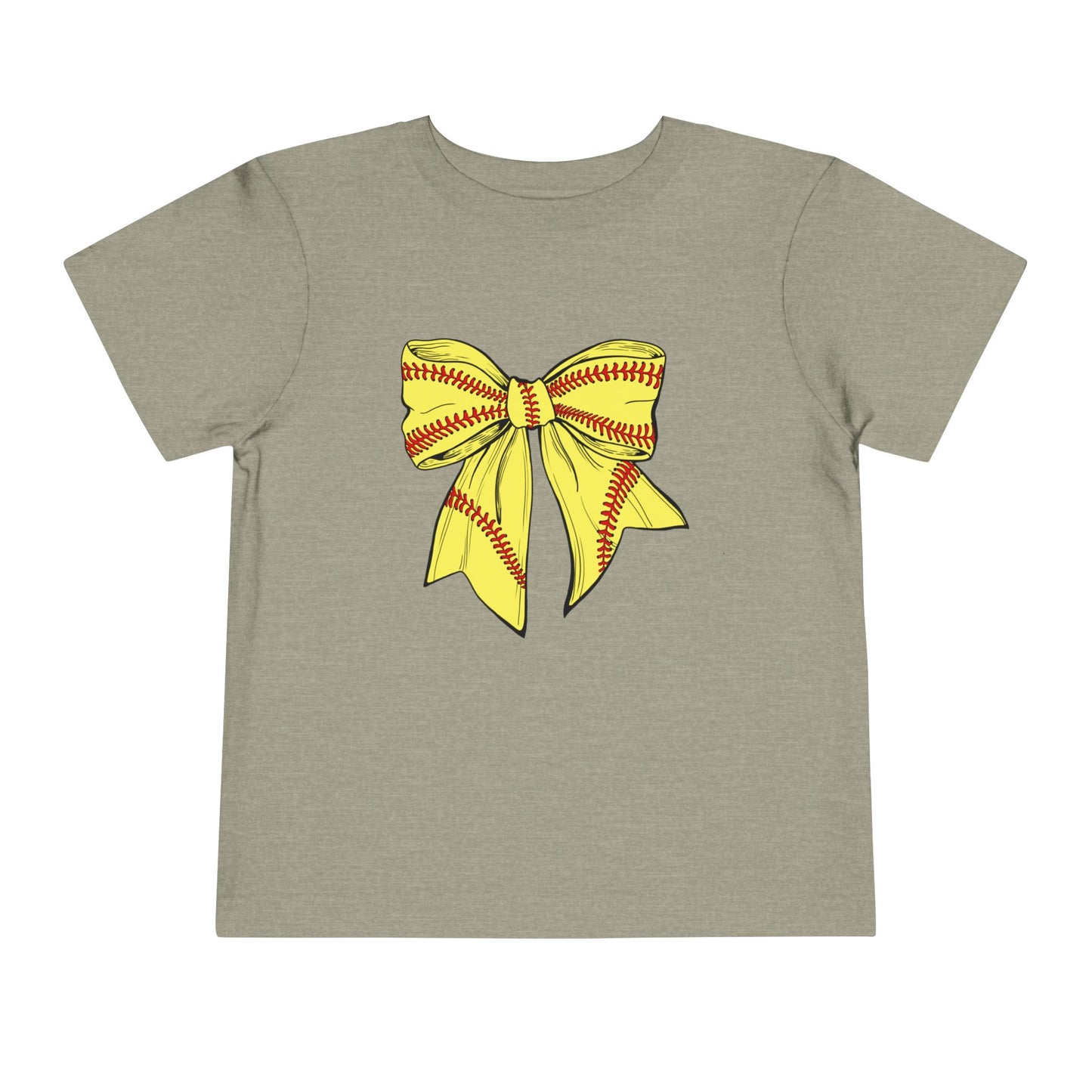 Softball Bow Toddler Tee