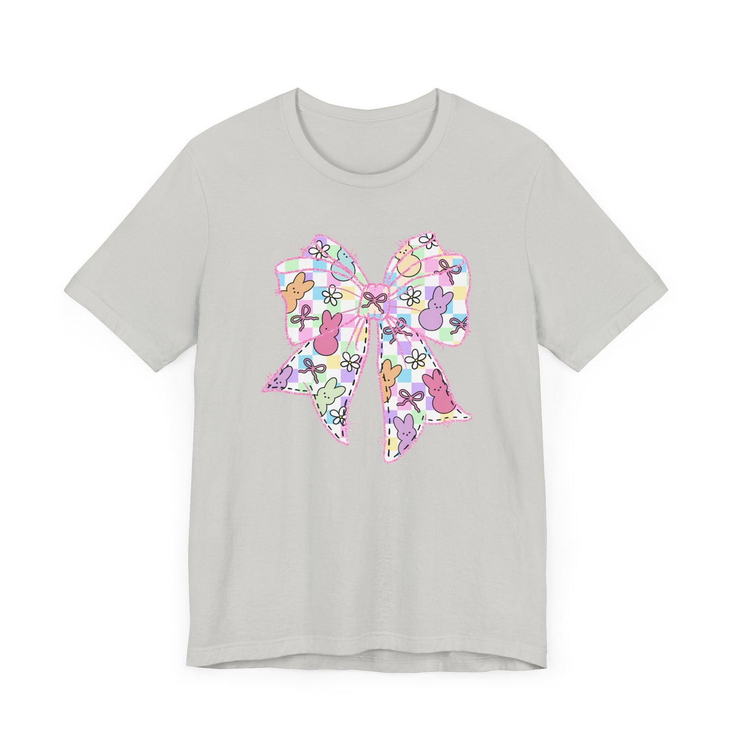 Easter Peeps Coquette Bow Adult Tee