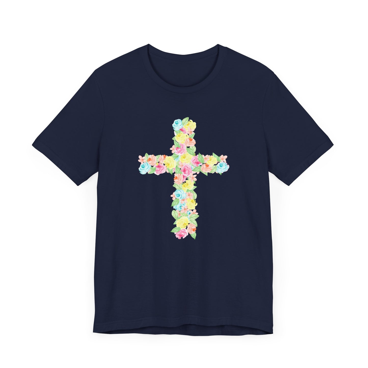 Floral Cross Adult Tee