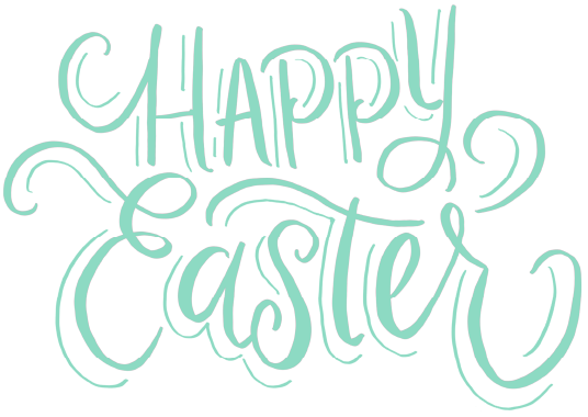 Happy Easter Doodle Green DTF Transfer