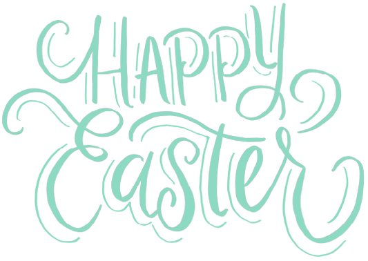 Happy Easter Doodle Green DTF Transfer
