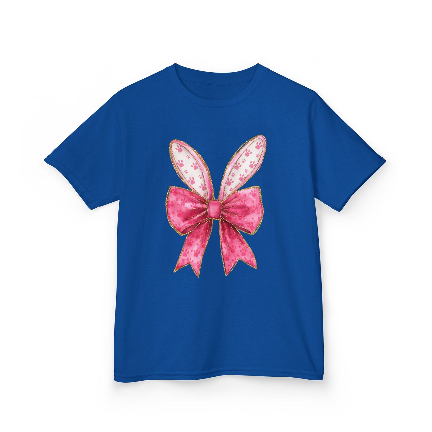 Pink Bow Bunny Ears Youth Tee