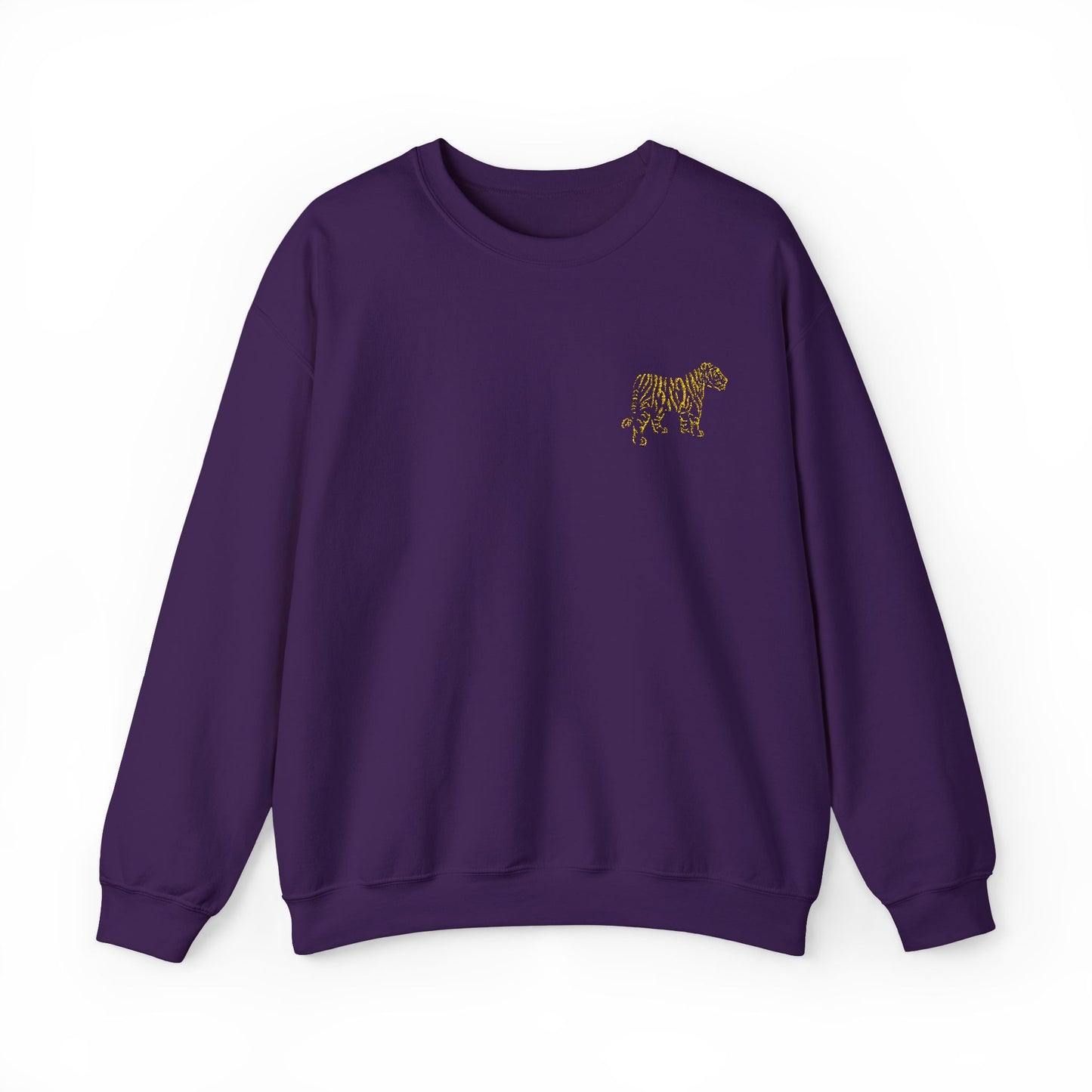 Yellow Embroidered Tiger Crewneck