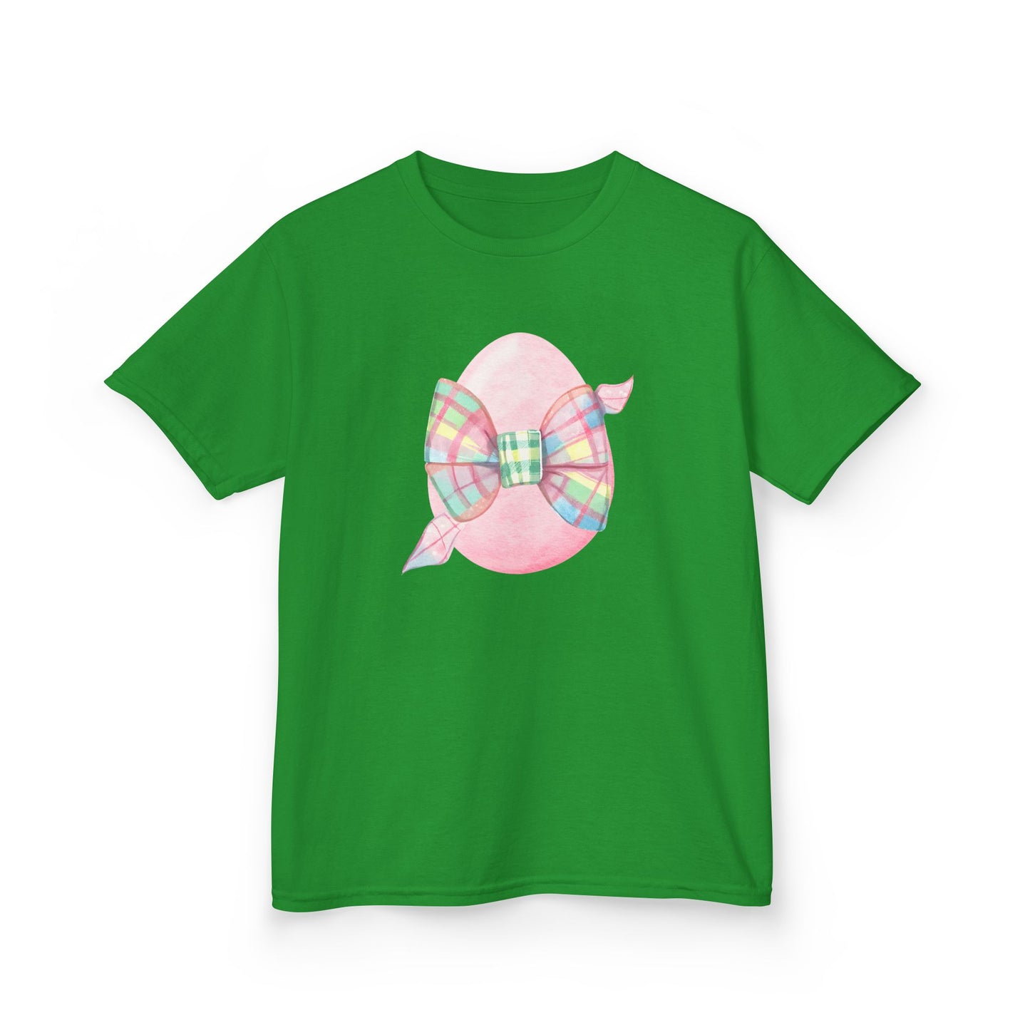 Plaid Bow Easter Egg Youth Tee