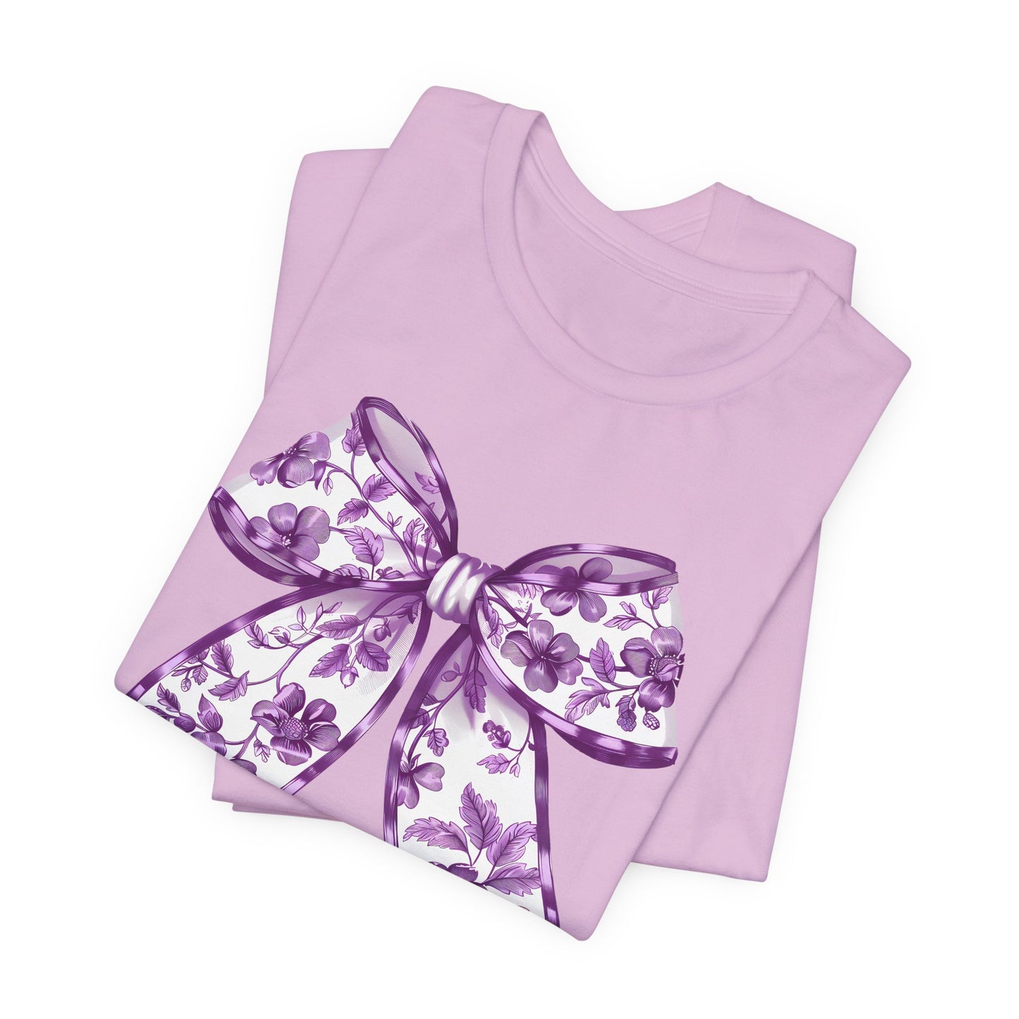 Purple Chinoiserie Bow Adult Tee
