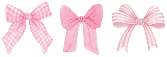 Pink Bow Trio DTF Transfer