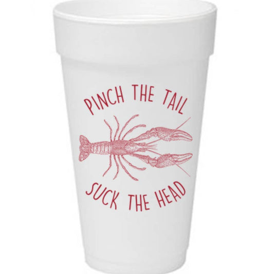Pinch the Tail Styrofoam Cups