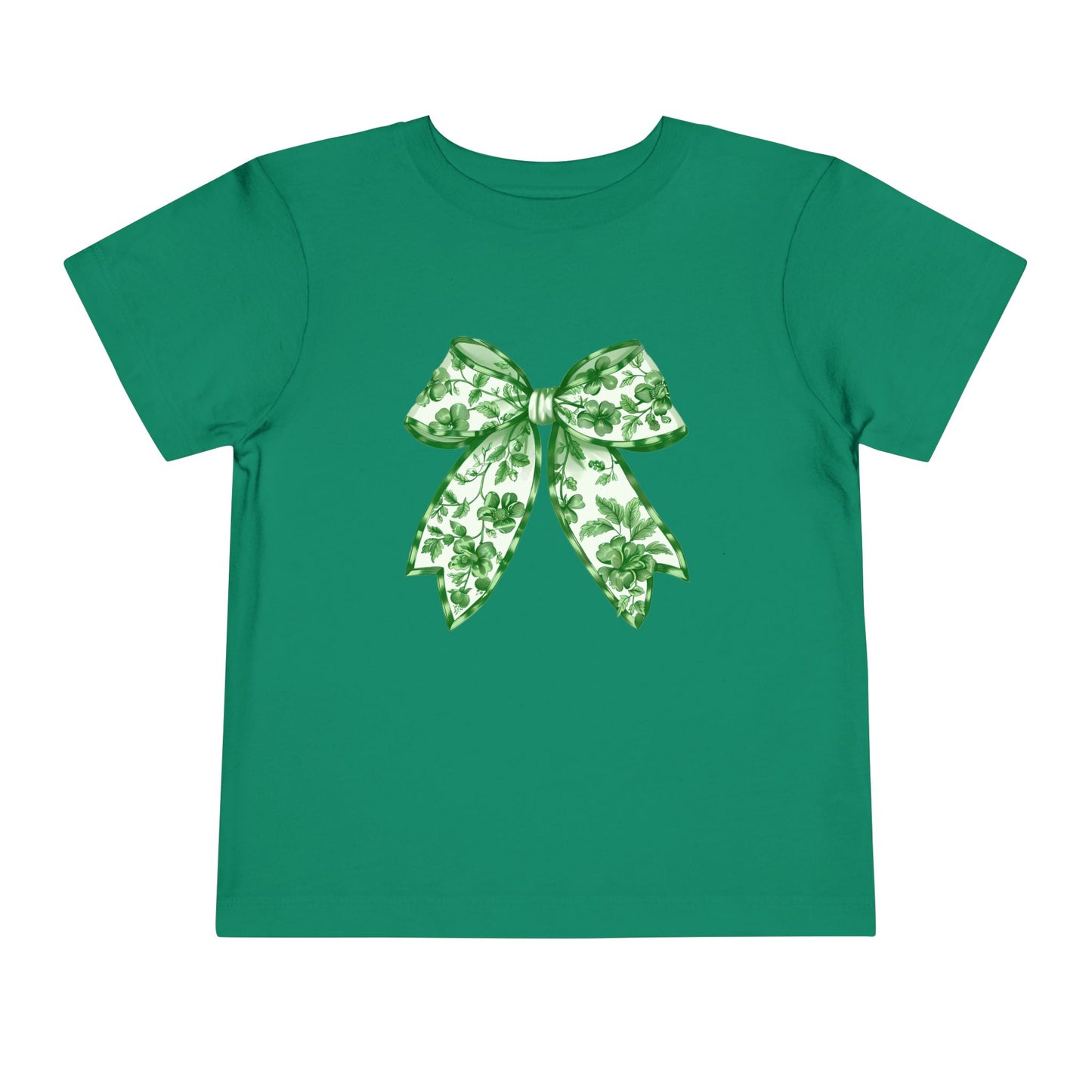 Green Chinoiserie Bow Toddler Tee