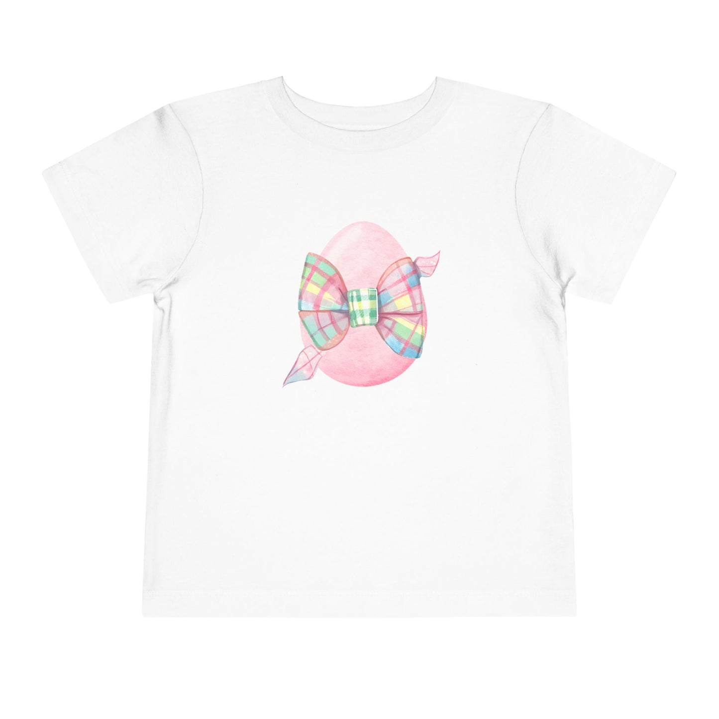 Plaid Bow Easter Egg Toddler Tee