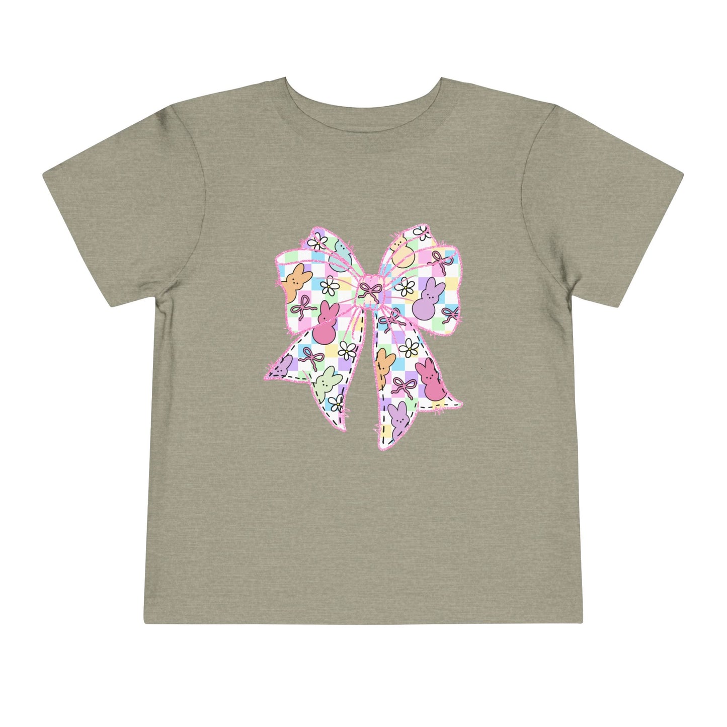 Easter Peeps Coquette Bow Toddler Tee