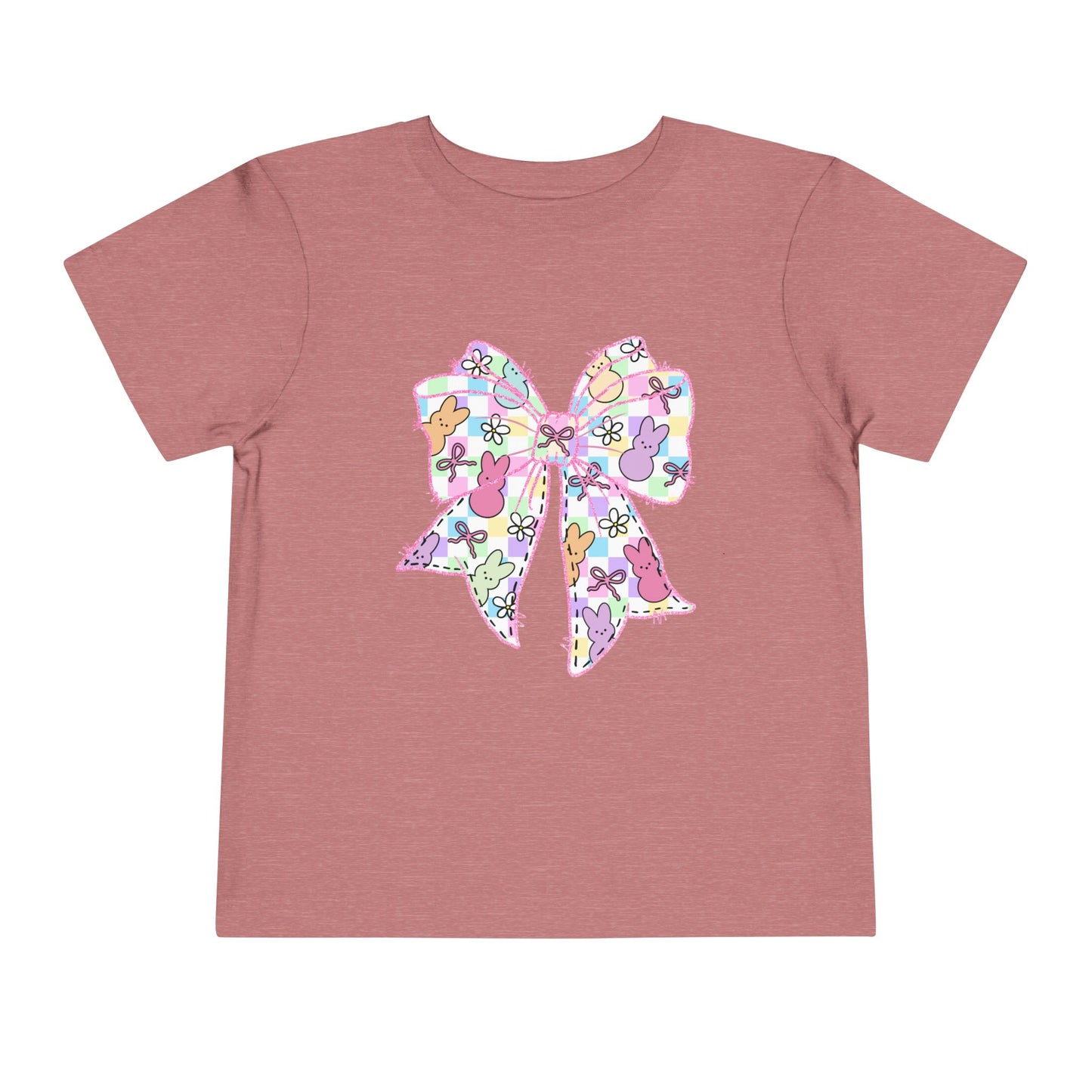 Easter Peeps Coquette Bow Toddler Tee