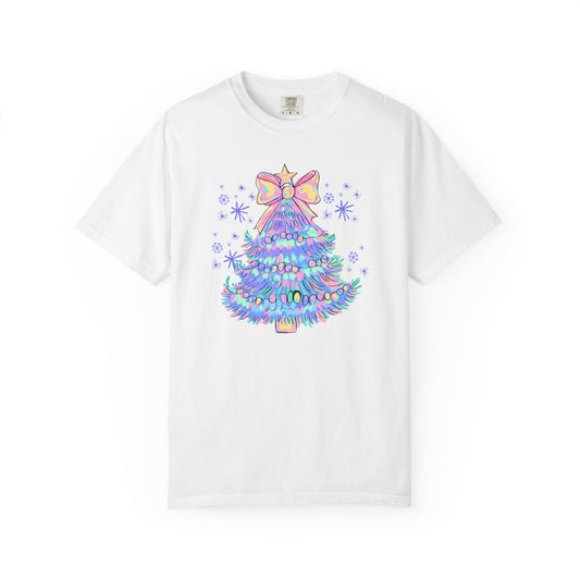 Colorful Faux Glitter Christmas Tree DTF Transfer