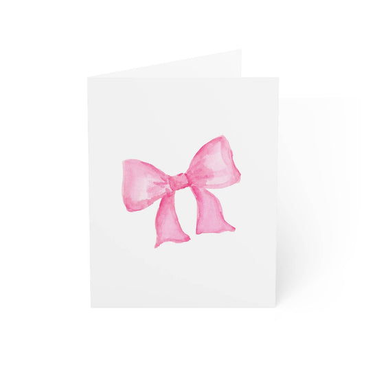 Pink Bow Greeting Card