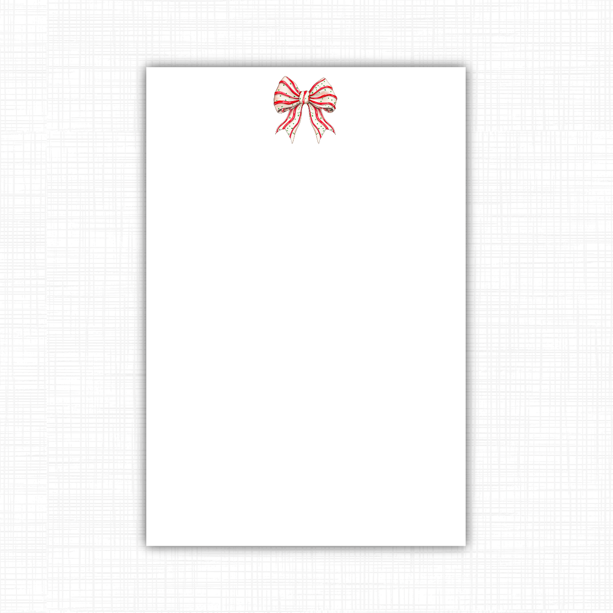 Christmas Tree Cake Bow Notepad