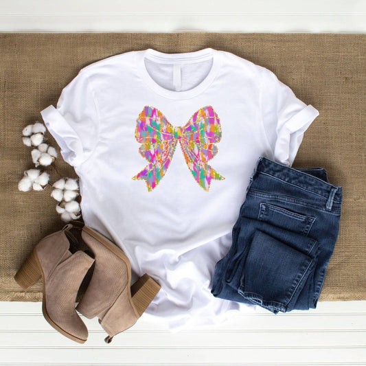 Brushstroke Colorful Bow DTF Transfer