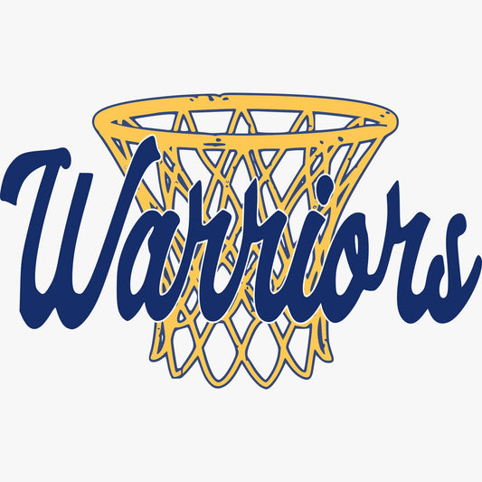 Warriors Retro Basketball Net DTF Transfer