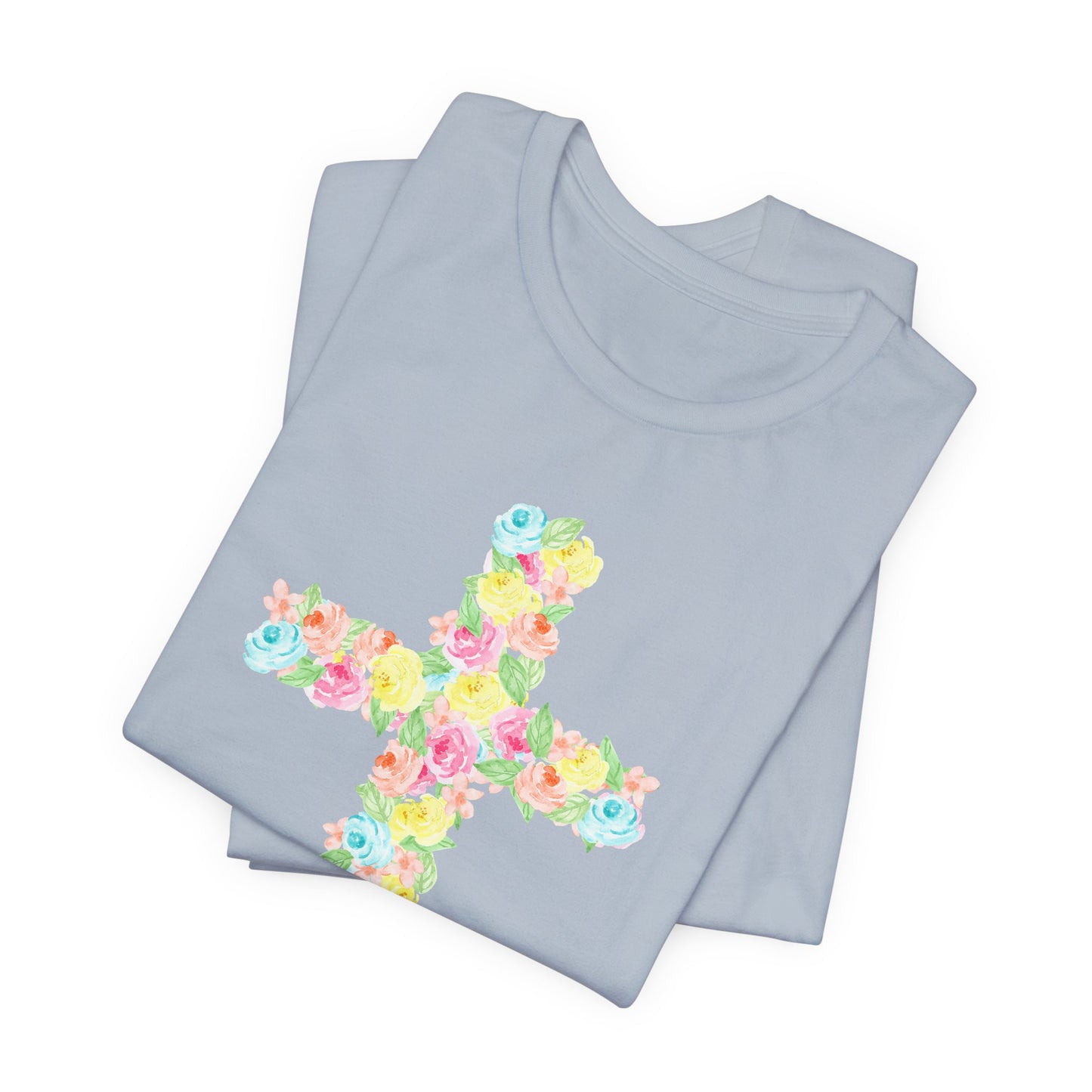 Floral Cross Adult Tee