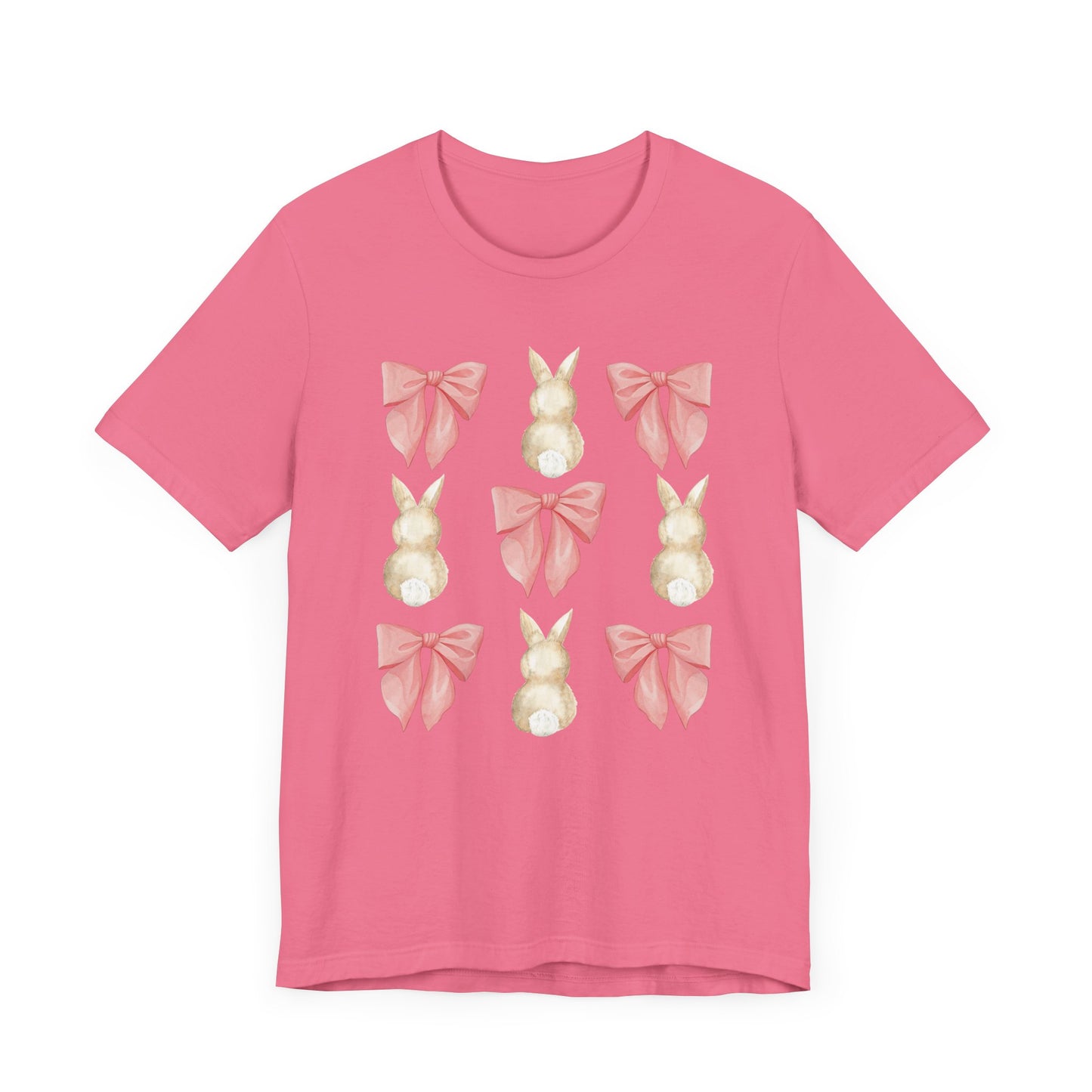 Bunnies & Pink Bow Coquette Adult Tee