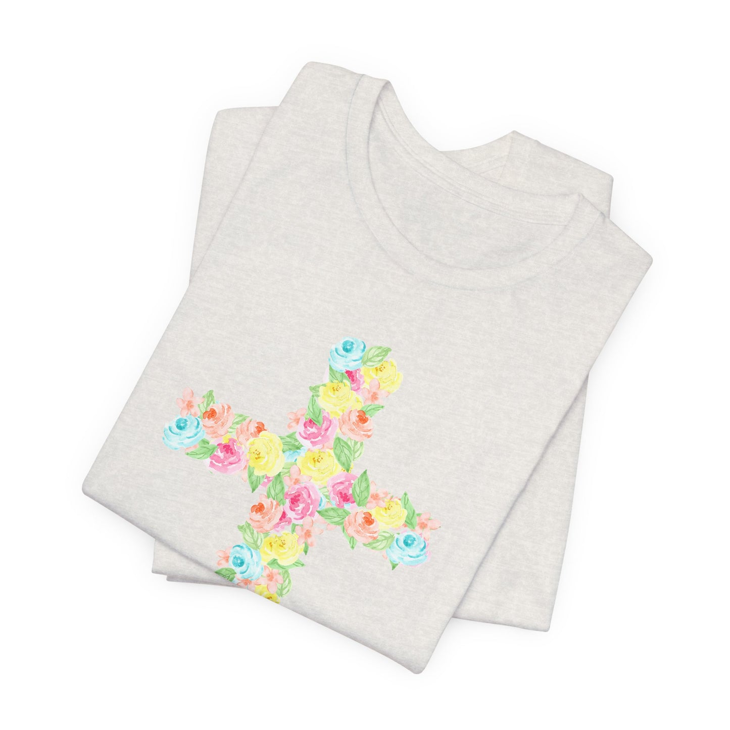 Floral Cross Adult Tee