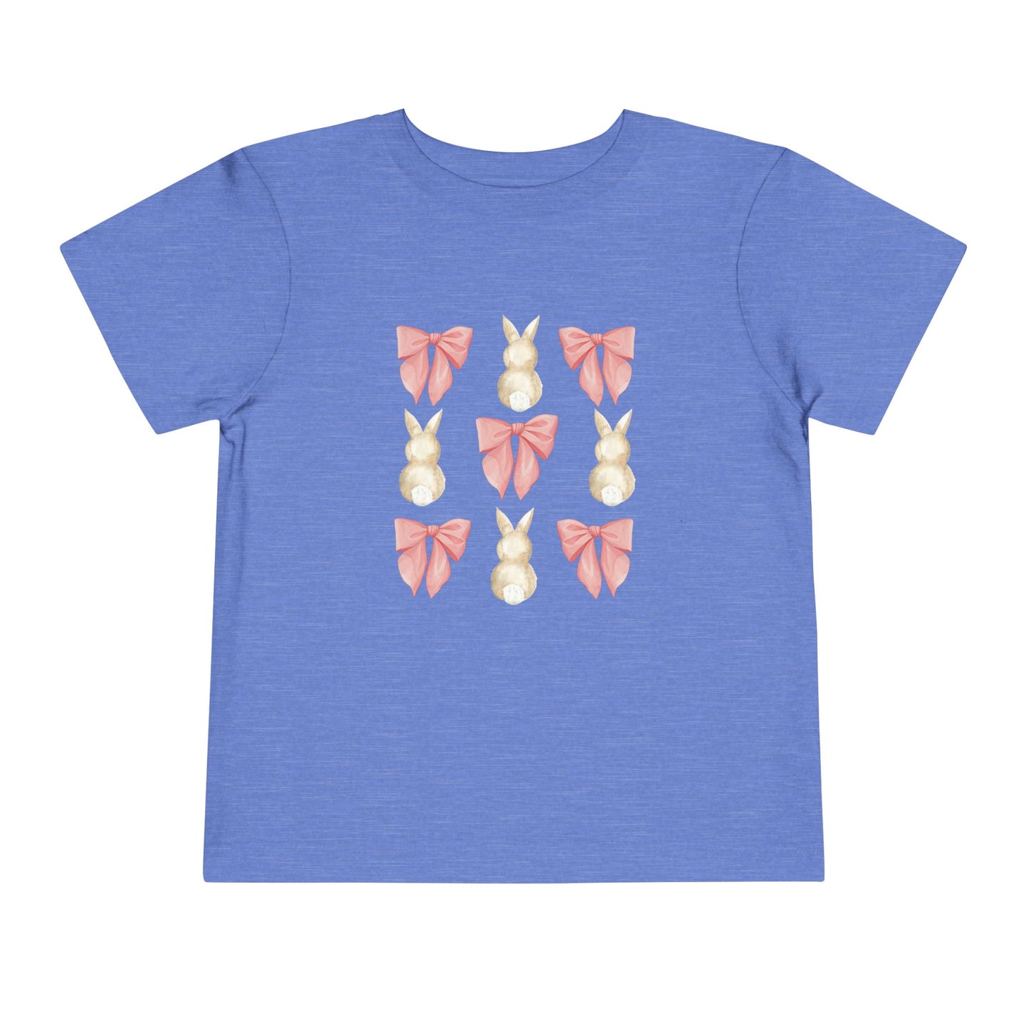 Bunnies & Pink Bow Coquette Toddler Tee