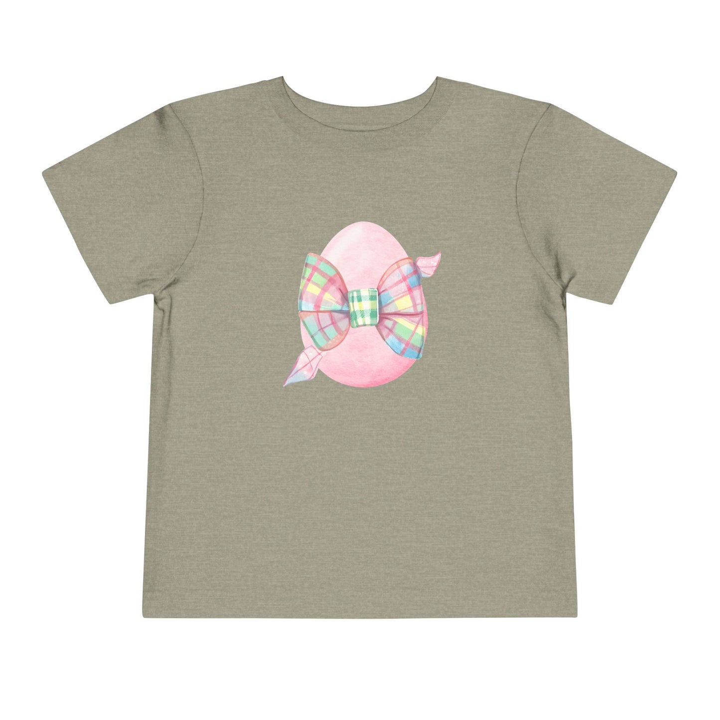 Plaid Bow Easter Egg Toddler Tee