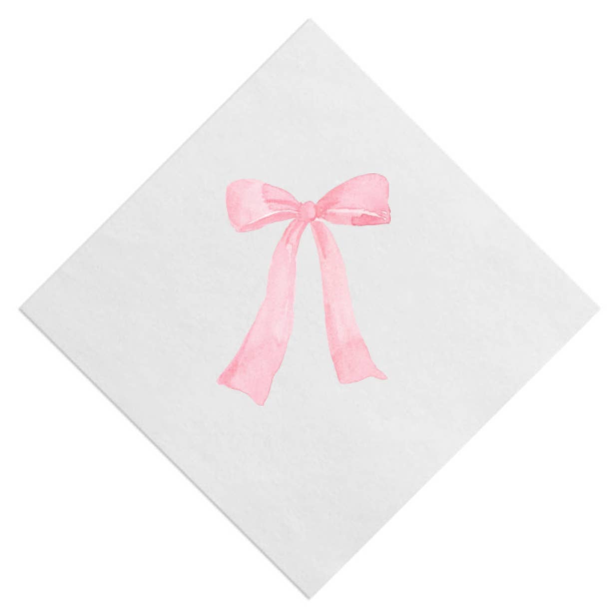 Watercolor Bow Beverage Napkin