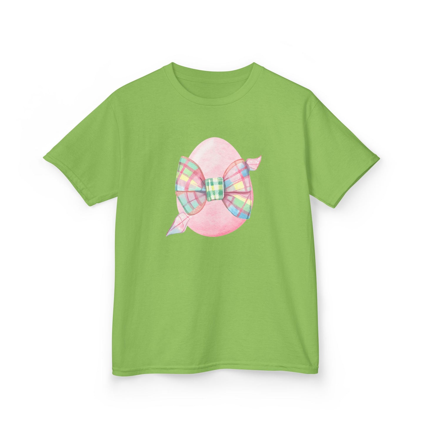 Plaid Bow Easter Egg Youth Tee