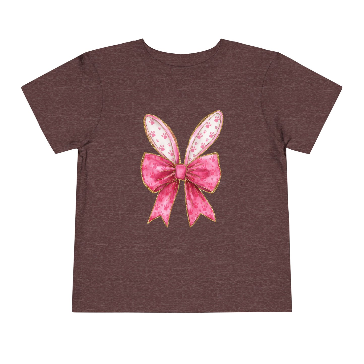 Pink Bow Bunny Ears Toddler Tee