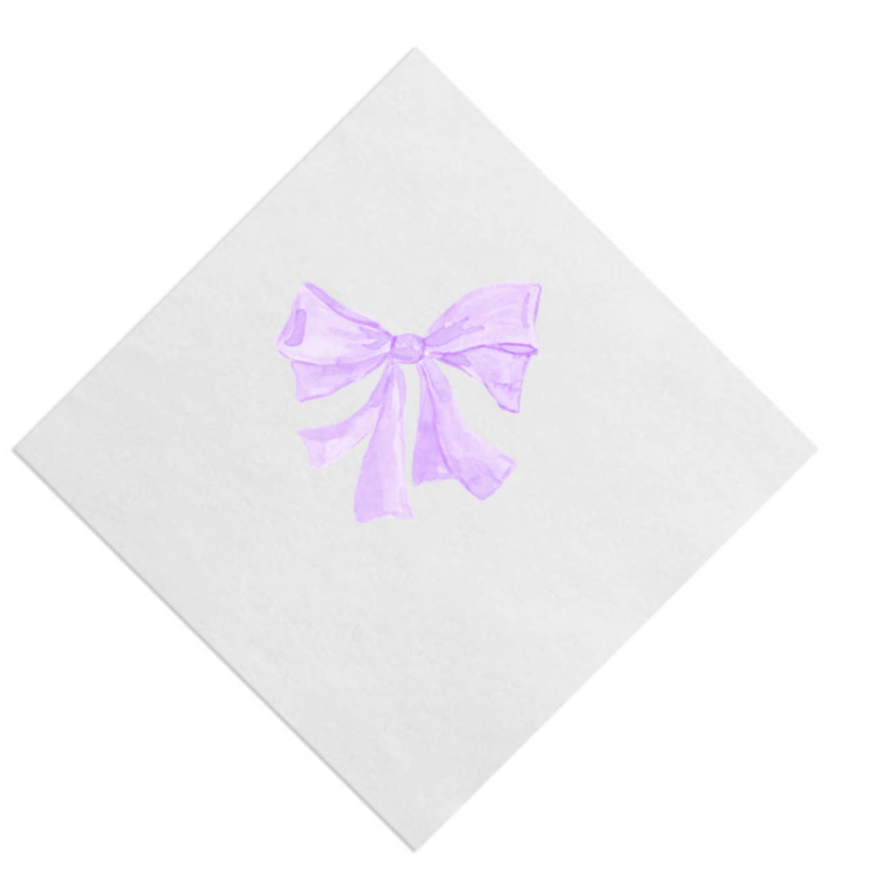 Watercolor Bow Beverage Napkin