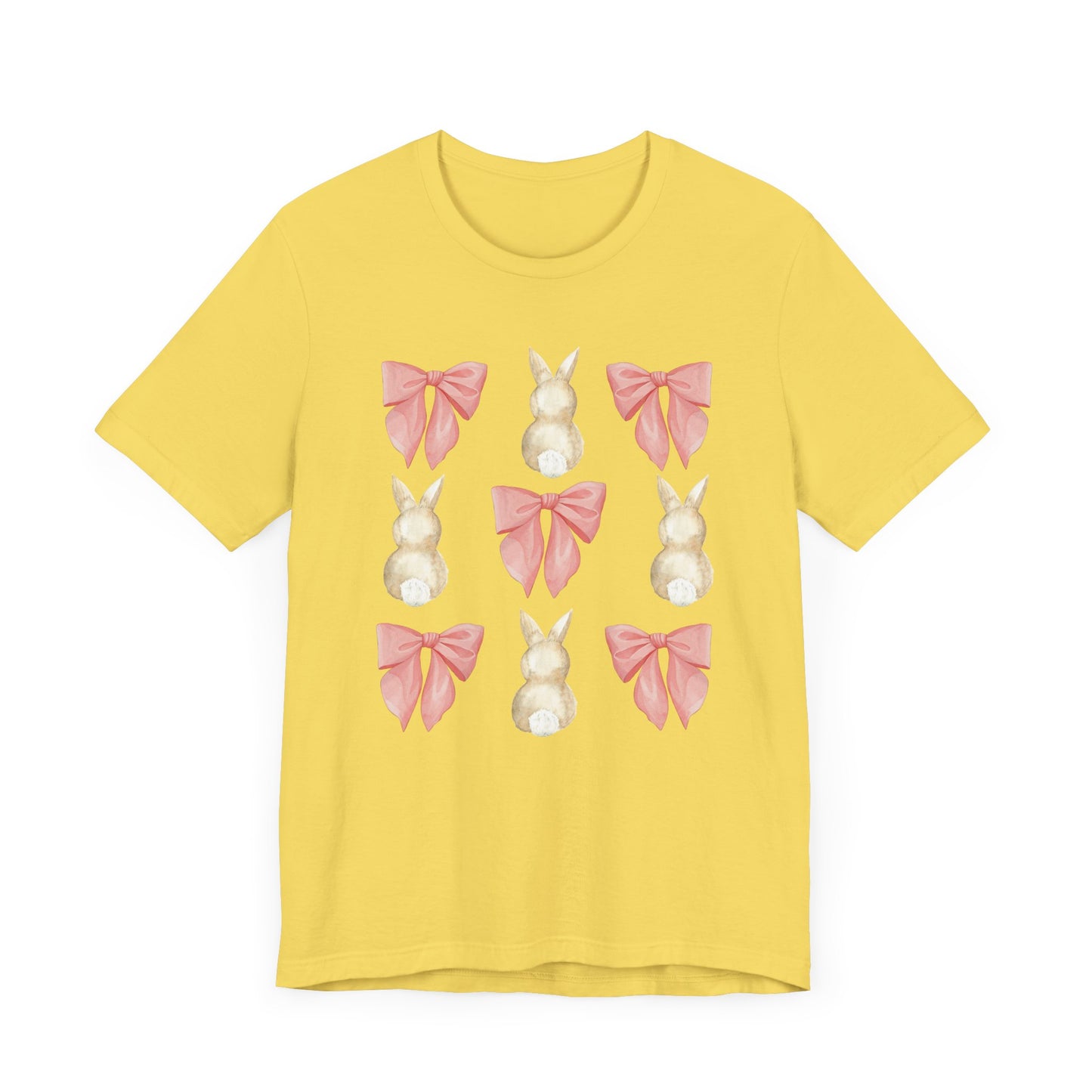 Bunnies & Pink Bow Coquette Adult Tee