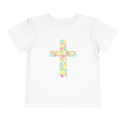 Floral Cross Toddler Tee