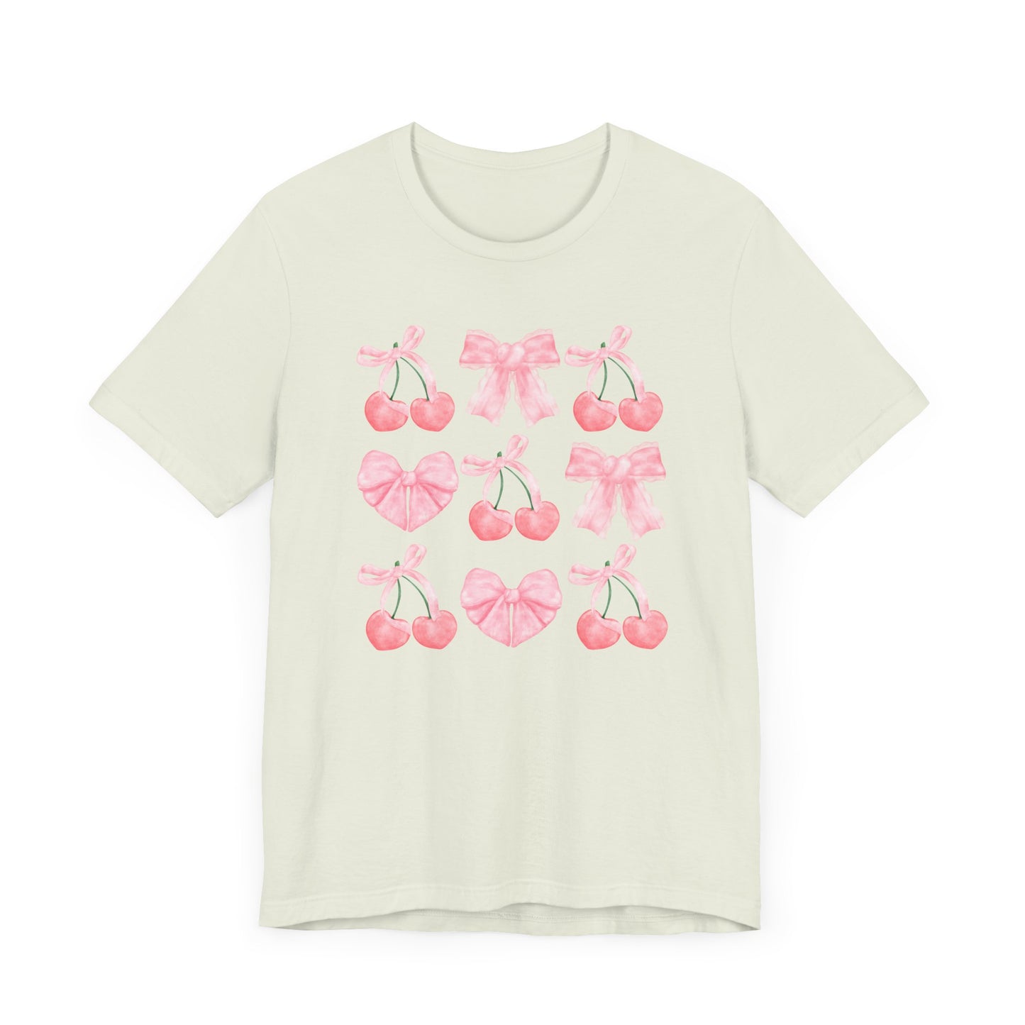 Pink Cherry Heart & Bow Tee