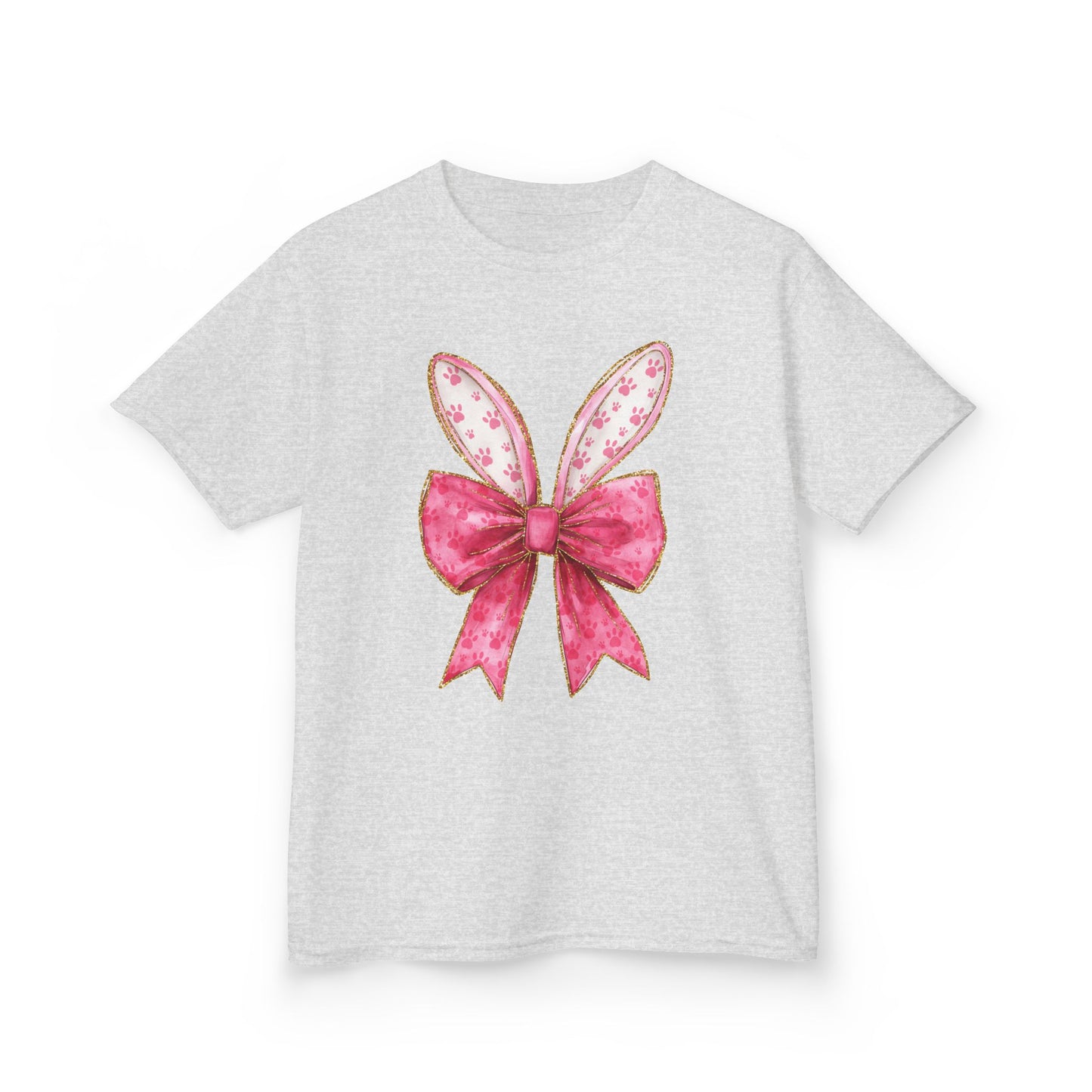 Pink Bow Bunny Ears Youth Tee