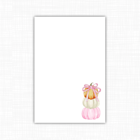 Pumpkin Stack Bow Notepad