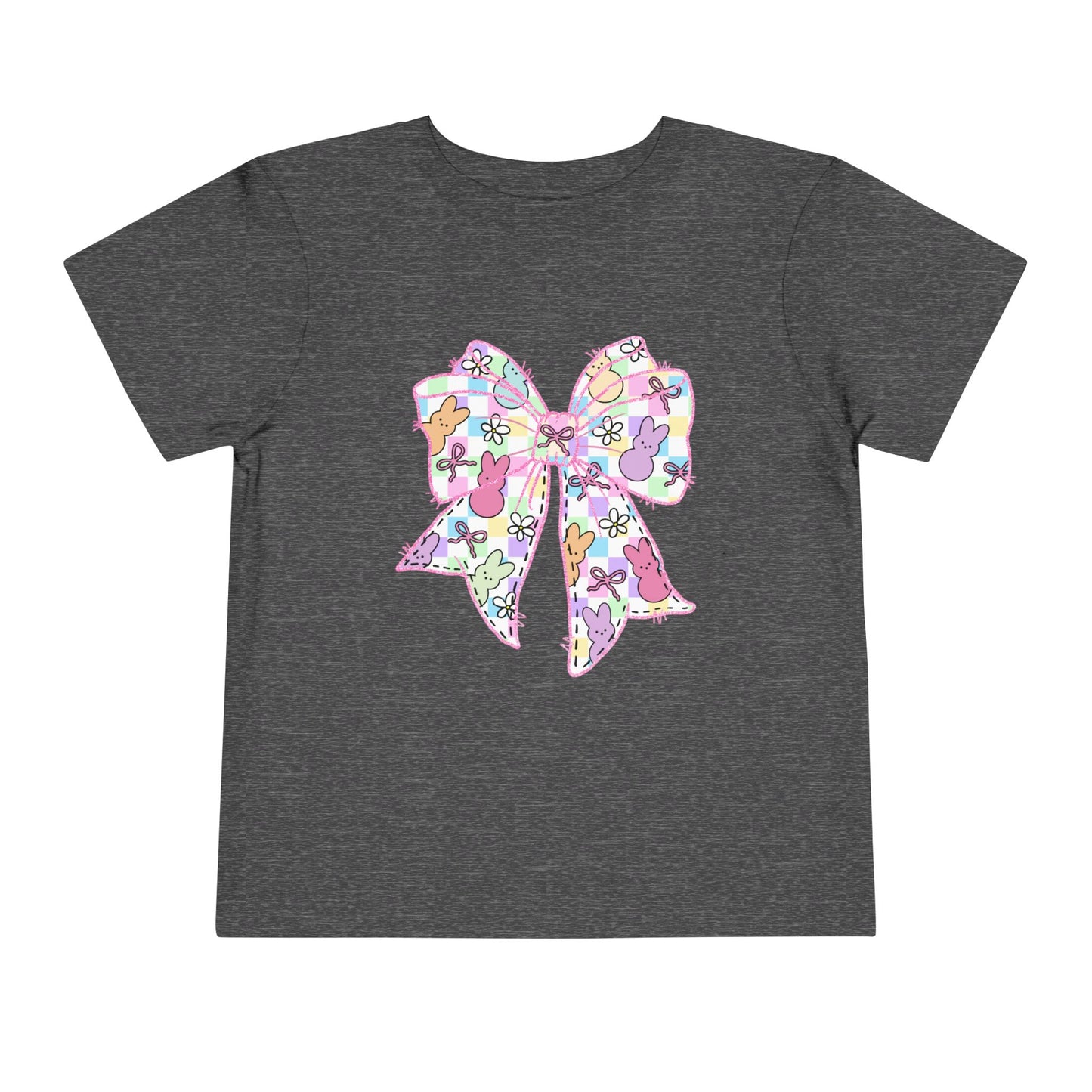 Easter Peeps Coquette Bow Toddler Tee