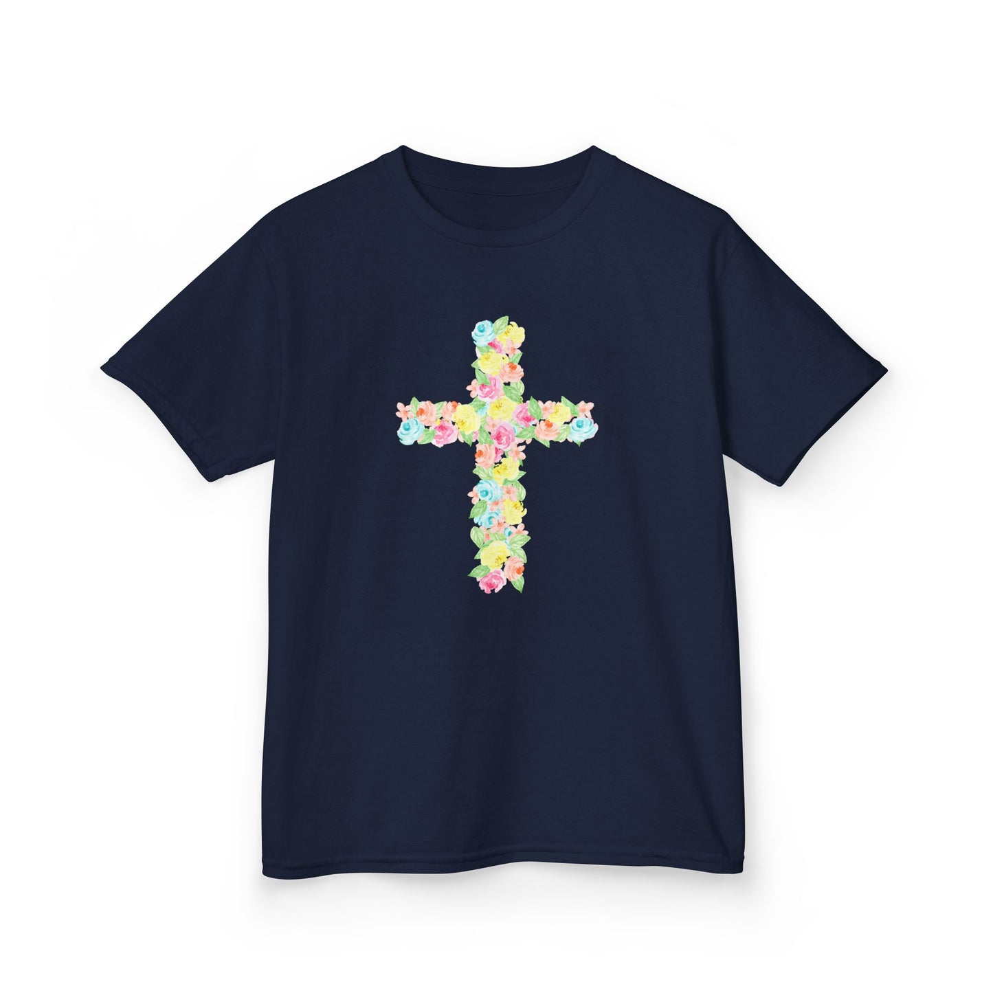 Floral Cross Youth Tee