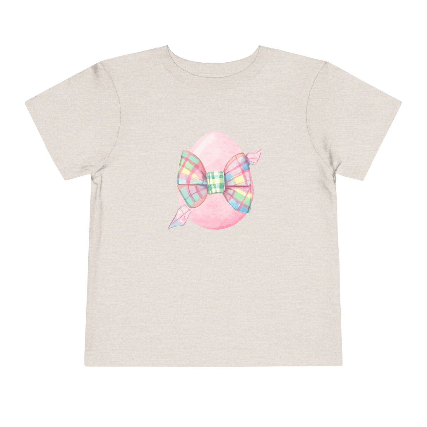 Plaid Bow Easter Egg Toddler Tee